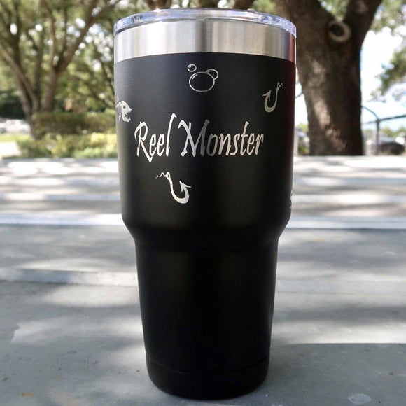 Reel Monster fishing pole 20oz or 30oz Tumbler RMT-05