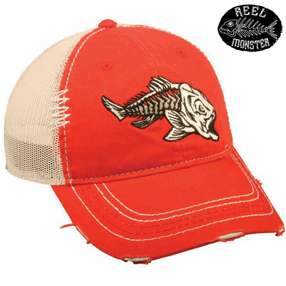 REDNECK NATION© ORANGE MESH BACK FISHING HAT-8